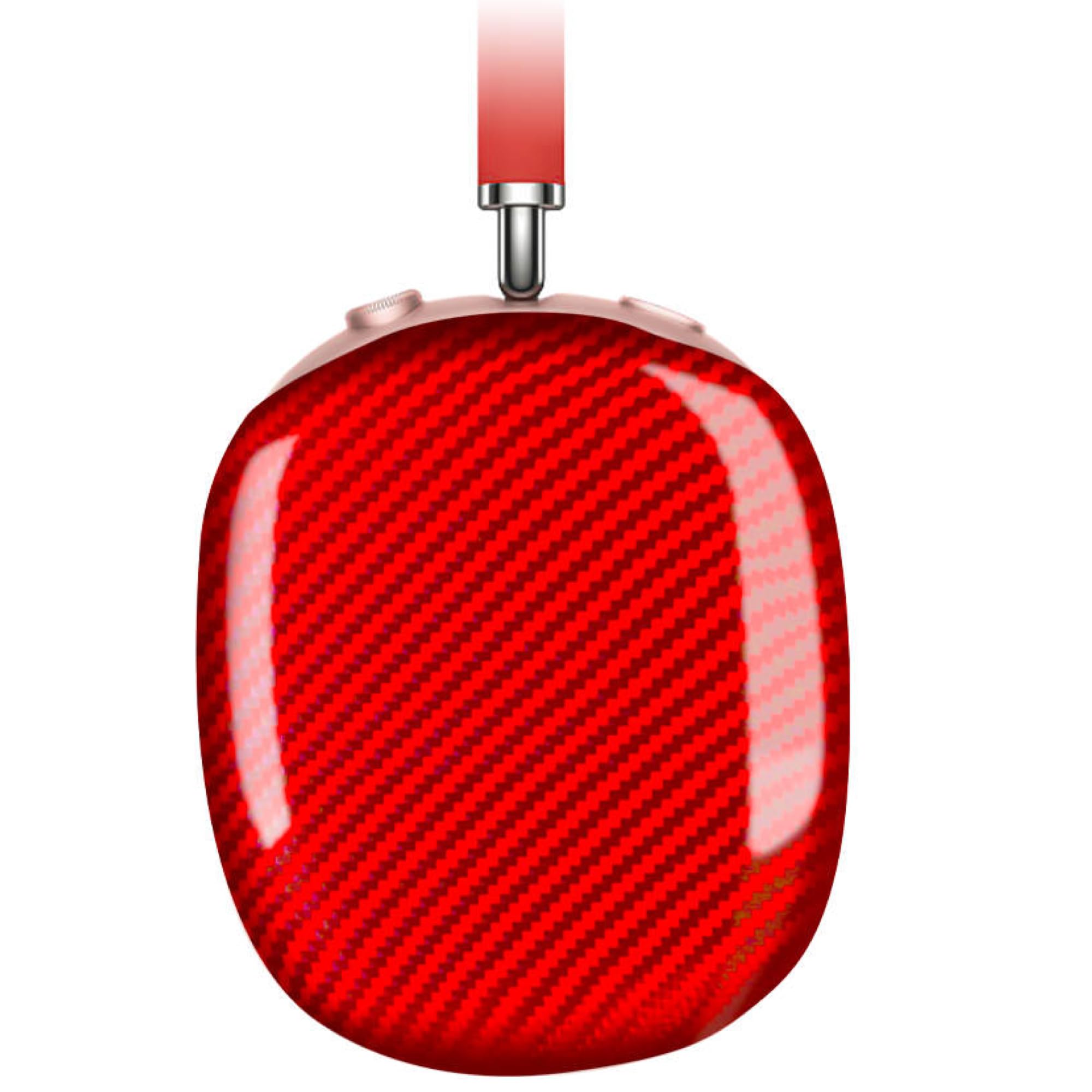 Real Carbon Fiber Airpods Max Covers (2-Piece) (Gloss Red Carbon Fiber)