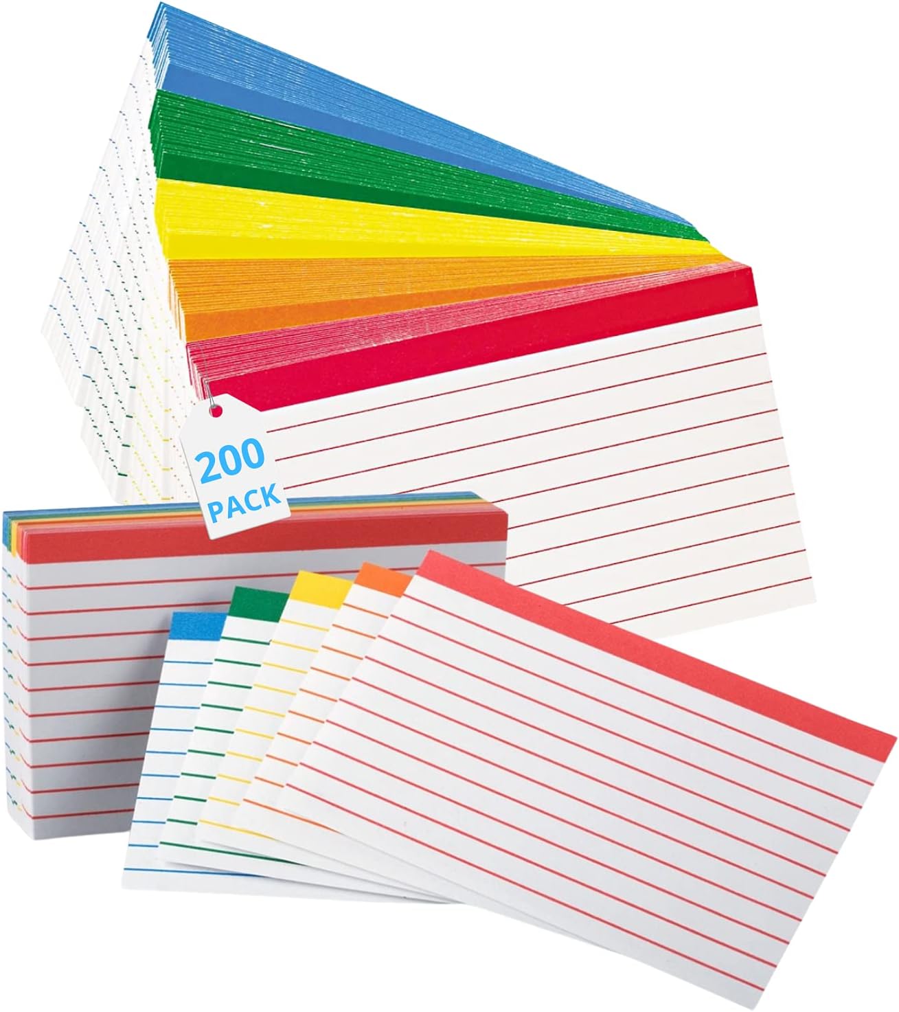 1InTheOffice Colored Index Cards 3x5, Index Cards Colored