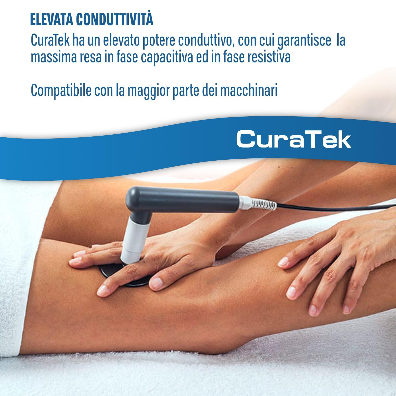 Crema Conduttrice per Trattamenti professionali, 5 Lt,Tecarterapia e Massaggio - Radiofrequenza - CuraTek