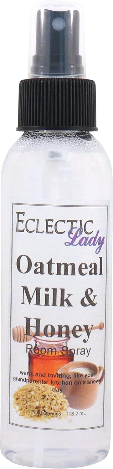Oatmeal Milk and Honey Room Spray (Double Strength), 16 Ounces, No Artificial Colors, Parabens, or Preservatives - Fragrant Aromatic Room Mist For Home, Room, Office
