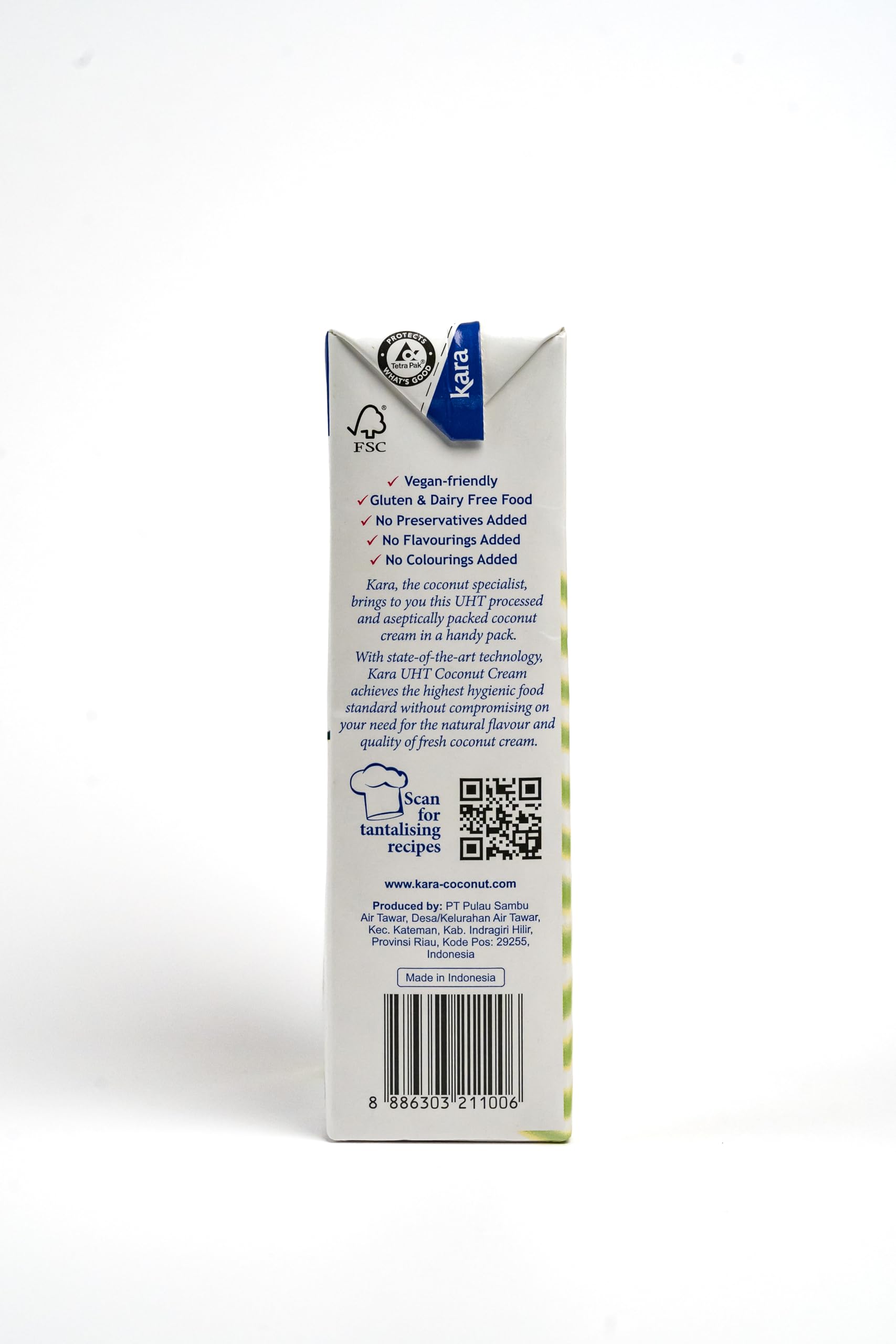 kara - 5er Pack Premium Kokosmilch 1 Liter "extra cremig" - Original Kokosnussmilch zum Kochen, Backen und für Desserts - Coconut Milk UHT Cream