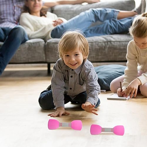 Miniatura 5 de VANZACK 1 par de mancuernas de plástico para niños y niñas, pesas de ejercicio suaves y ligeras para entrenamiento y actividades de
