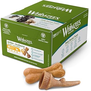 WHIMZEES Mixed Variety Box Chew Bones Natural Grain Free Chews for Medium Dogs, 40 Pack, Medium product image