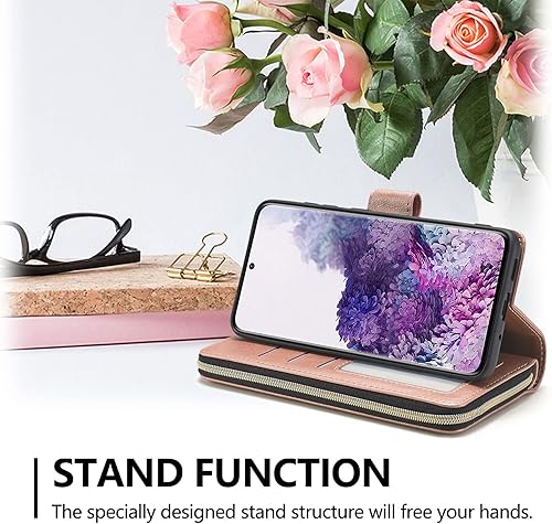 Miniatura 4 de ZCDAYE Funda para Samsung Galaxy S23 FE 5G, gran espacio con tapa de piel sintética con bolsillo para ranuras para tarjetas, cierre magnético,