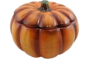 Ebros 6" Pumpkin Soup Or Dessert Ceramic Bowl Halloween Pumpkins Party Accent