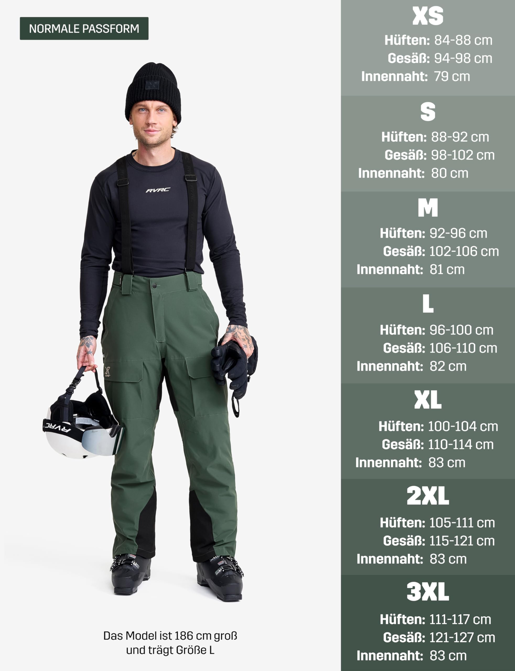 RevolutionRace AccXel Insulated 2L Ski Pants für Herren, Strapazierfähige und Warme Skihose mit Recco