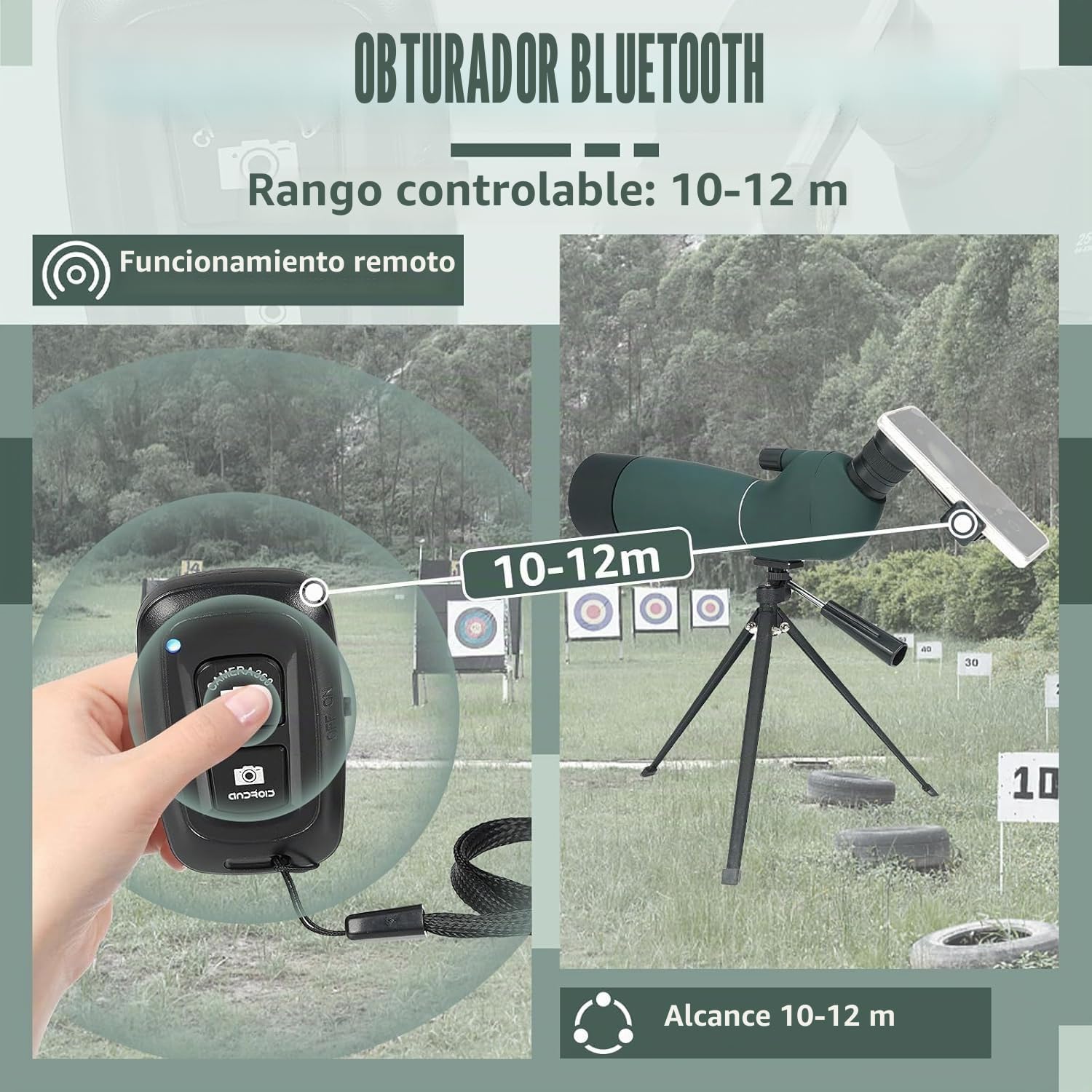 Svbony SV28PLUS Telescopio Terrestre 25-75x70 mm BAK4 FMC Visores Controlador Inalámbrico