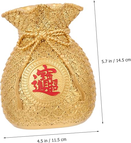 Miniatura 9 de NOLITOY 3 piezas de decoración de bolsa de la suerte, jarrón creativo para dinero, florero de orejas de trigo, decoración de granja, jarrón de arte,