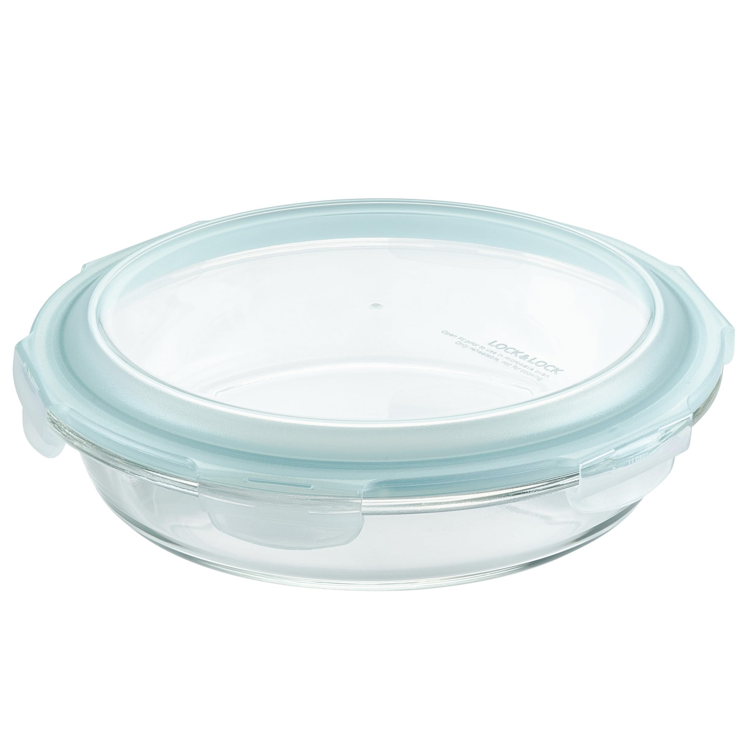 LocknLock LLG881 Purely Better Glass Round Pie Baking Dish/Food Storage Container with Lid, Clear