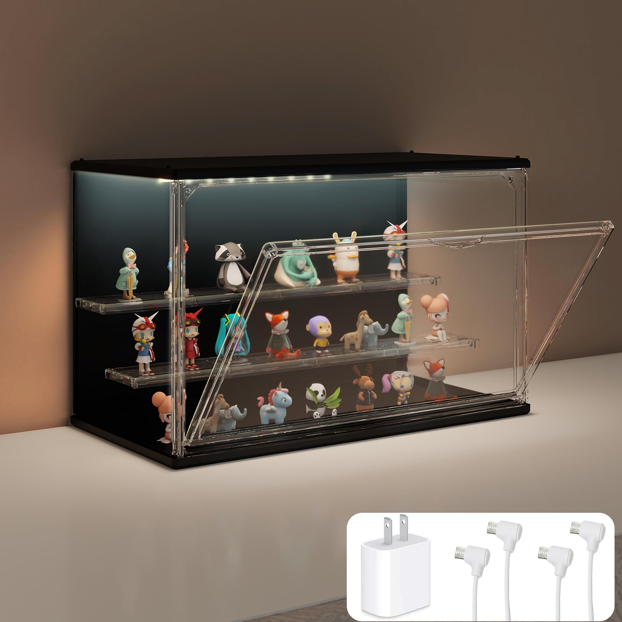 Amazon.com: VERSSURE Clear Display Case for Collectibles, 3-Tier