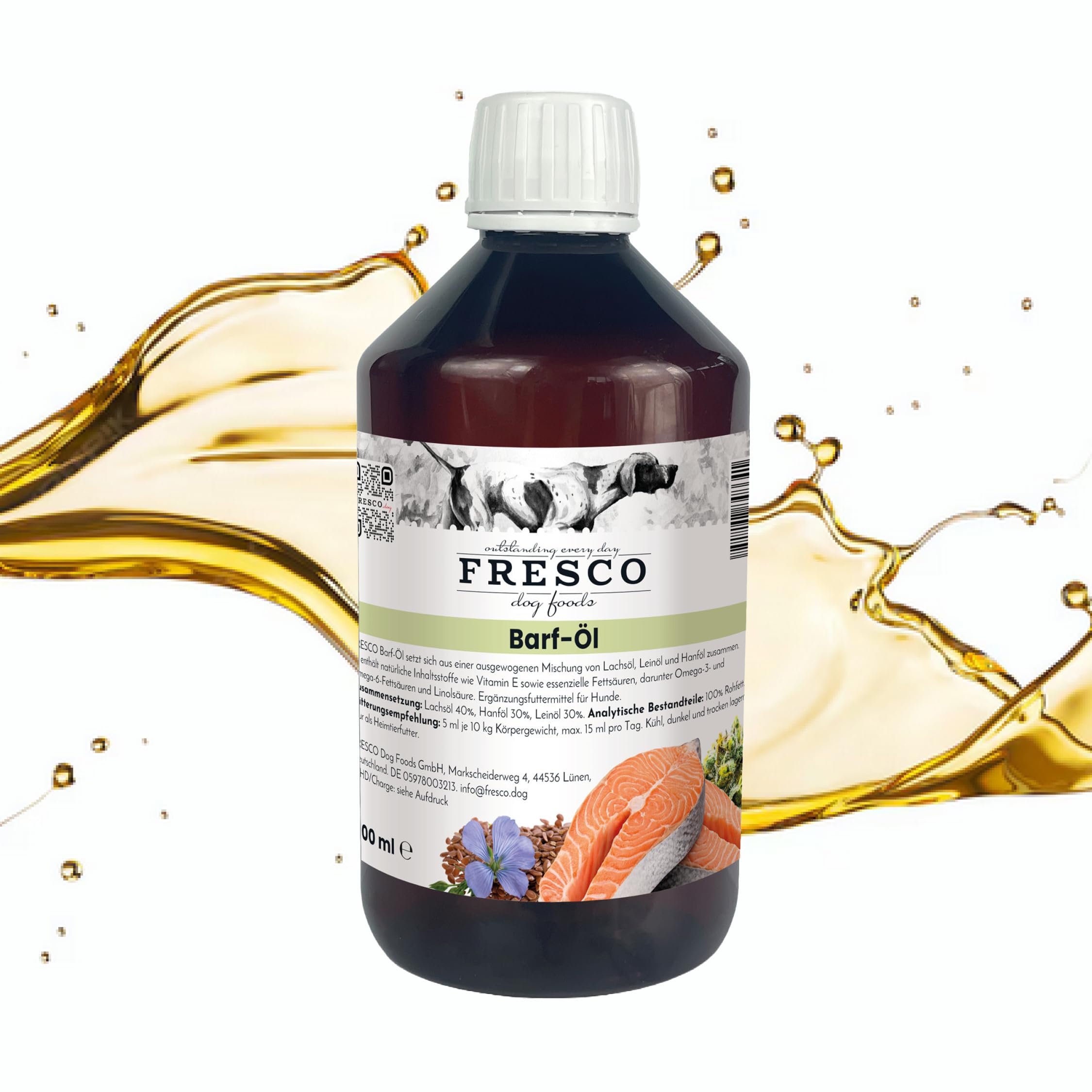 FRESCO Dog Barf Öl - 250ml Barföl für Hunde