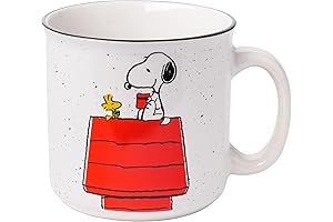 Peanuts Snoopy and Woodstock Get Cozy Ceramic Camper Mug