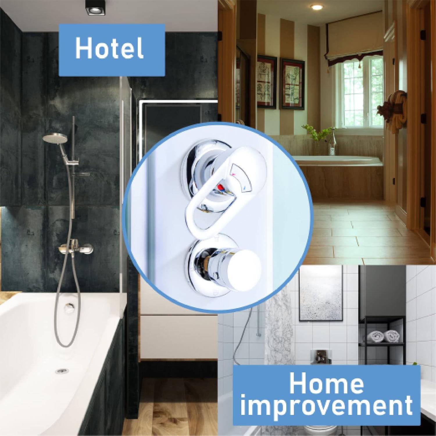 Shower Mixer Valve, Shower Mixer Bar Chrome Wall Mounted Shower Faucet, ​Brass.,5 intubation,5.7 inches