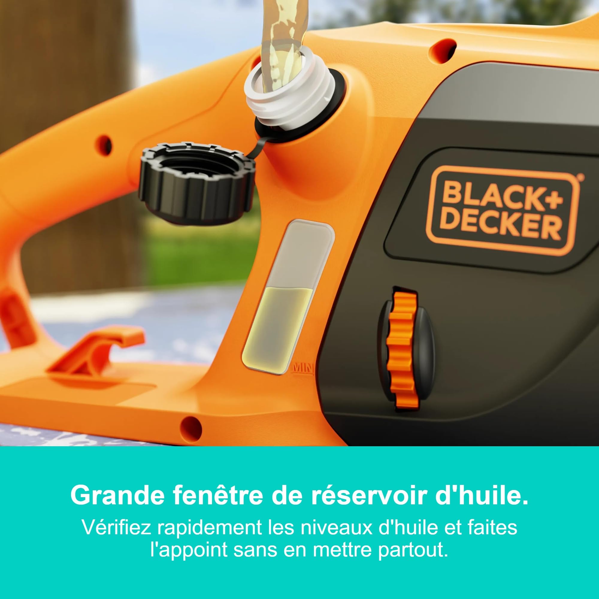 BLACK+DECKER Tronçonneuse électrique filaire 2000W, 40 cm avec chaîne anti-rebond, BECS2040-Q