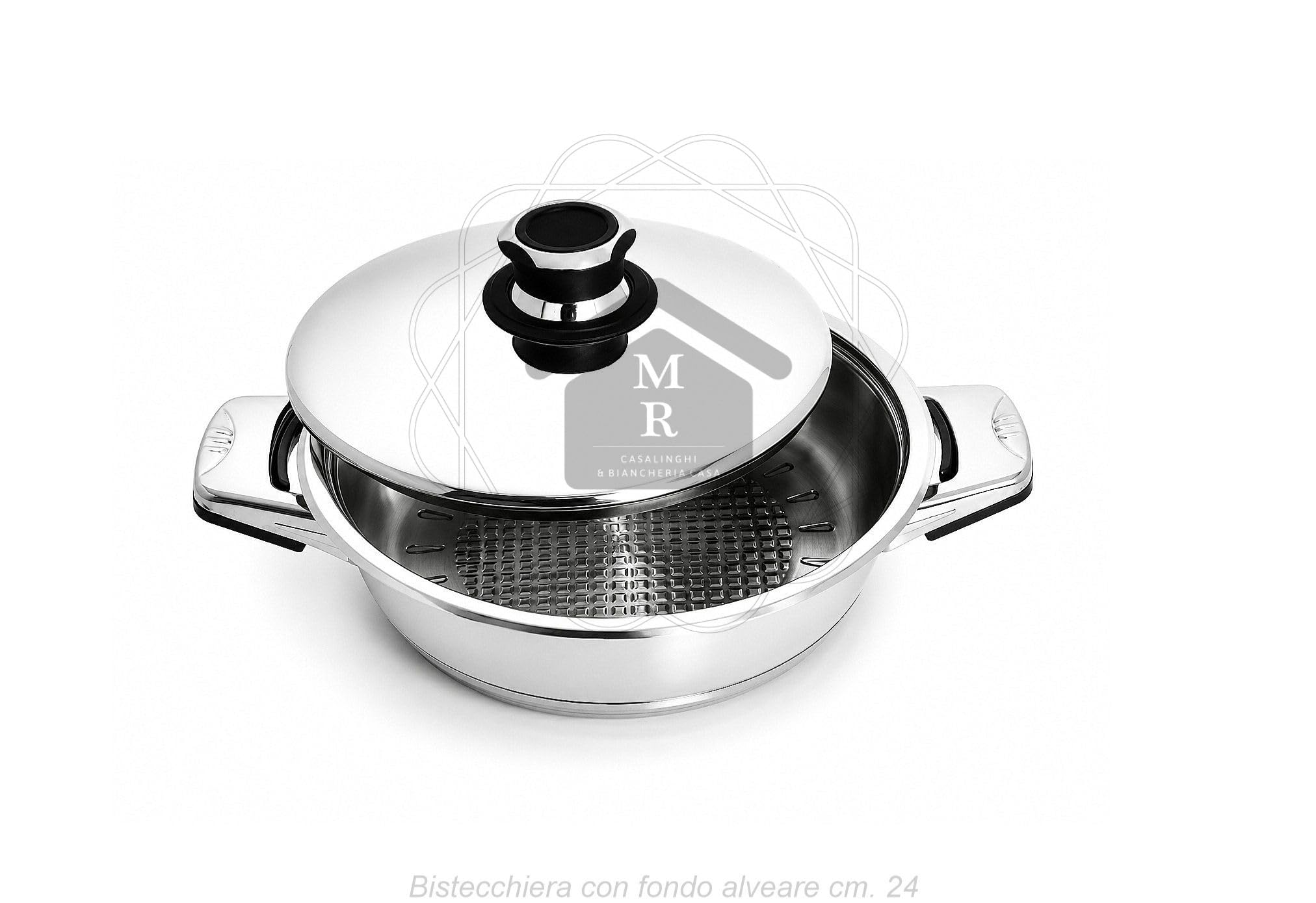 Batteria Pentole Maxi 18 Pezzi in Acciaio Serie Dietetic Bavaria Ottingher