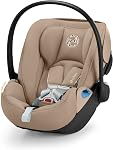 Cybex Cloud G Pro Infant Car Seat for Newborns 4–35 lbs, Ergonomic Recline for Comfort, SensorSafe, Anti-Rebound Base, Load Leg, Rigid LATCH, Side-Impact Protection, Travel System Ready, Almond Beige