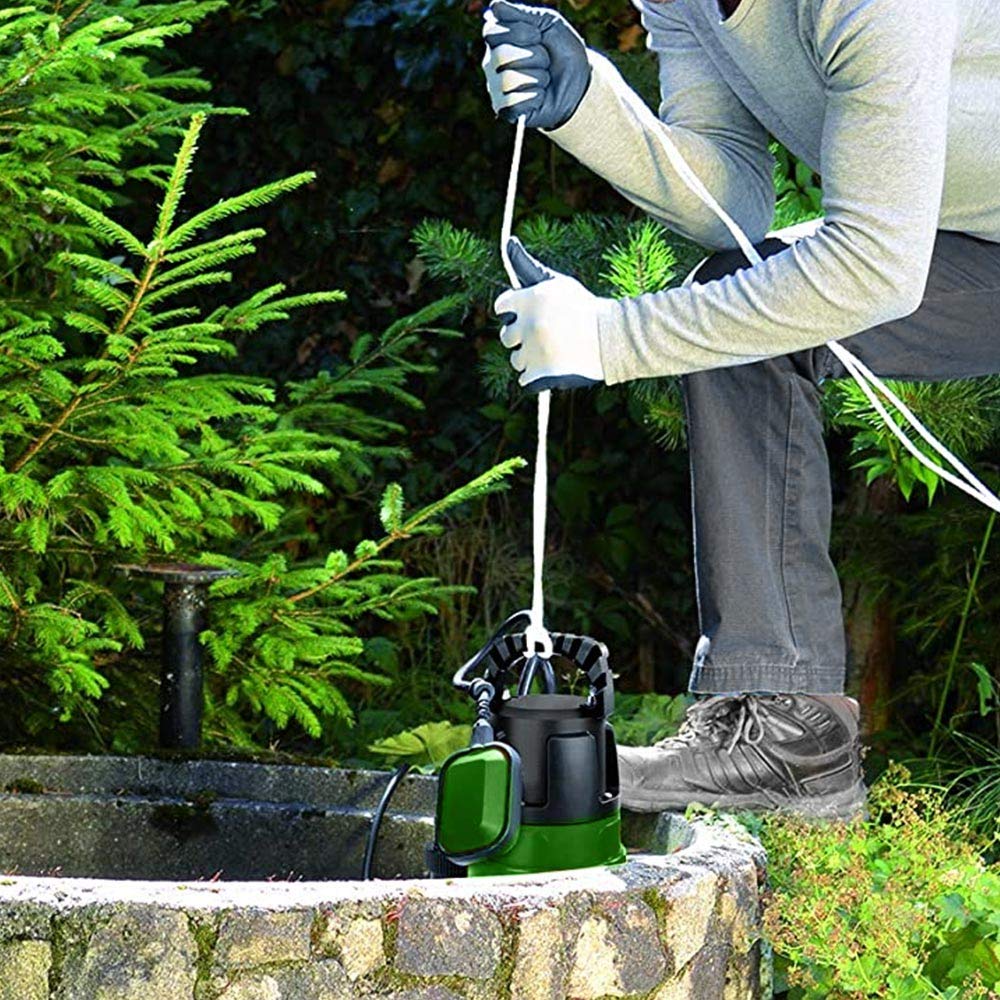 Bakaji Pompa Immersione Elettropompa Sommersa Acque Chiare Potenza 250W Portata 5000L/h Profondità Massima 7 Metri con Fondo Piatto Maniglia per il Trasporto e Cavo 10 metri