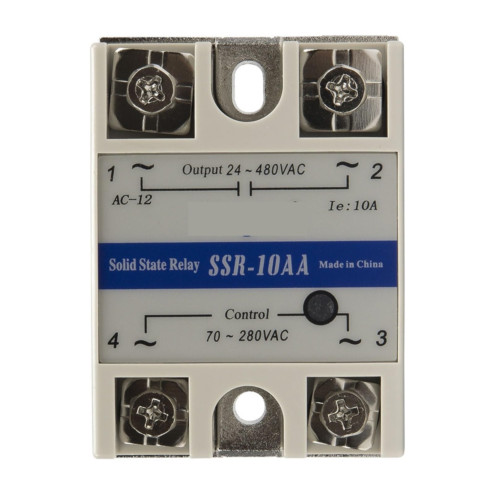 OSHZIKJII SSR-10AA SSR-25AA SSR-40AA SSR-60AA SSR-80AA SSR-100AA single phase AC to AC 10A 25A 40A 60A 80A 100A 480V solid state relay(SSR-100AA)