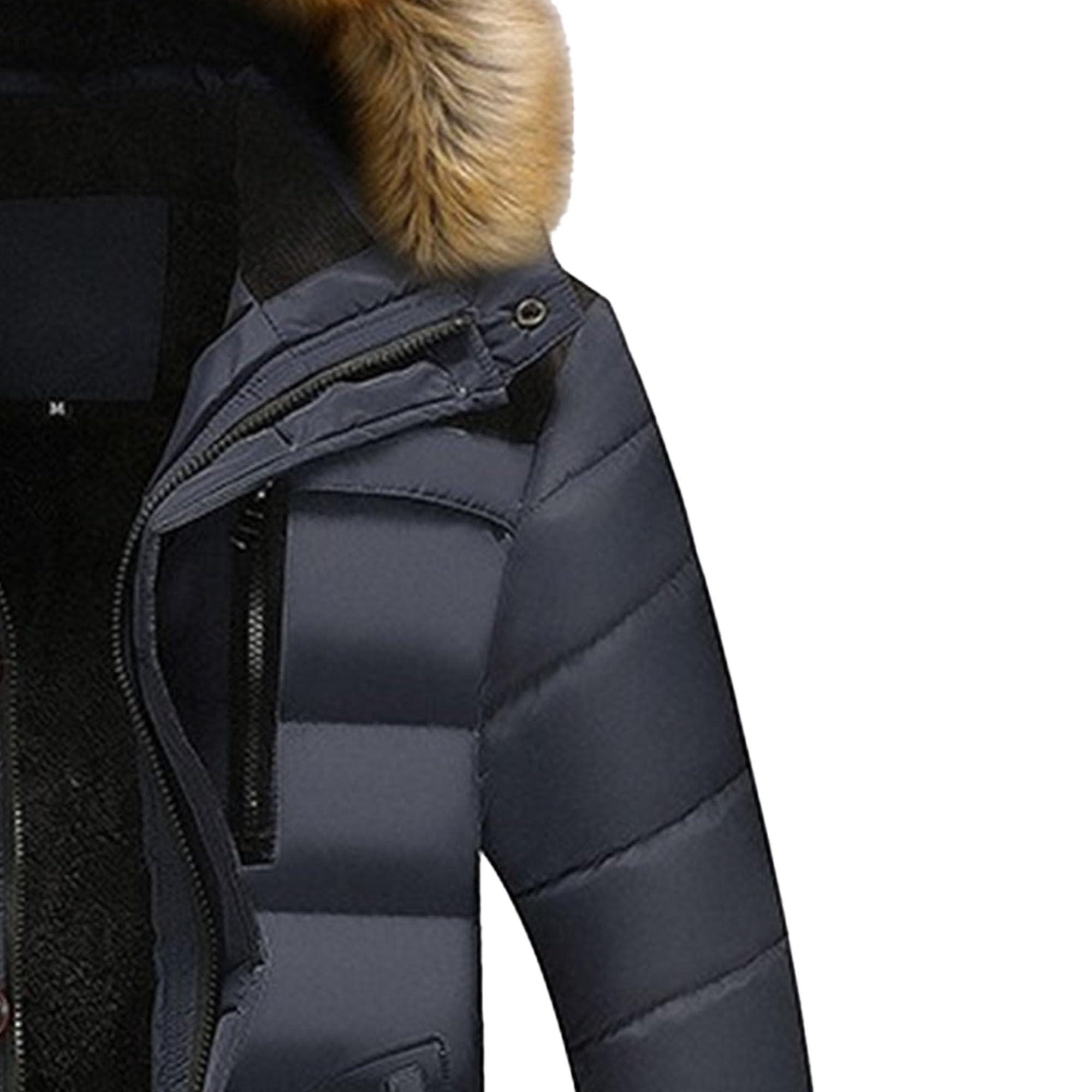 Giacca da uomo in pelliccia sintetica con cappuccio spessa imbottita giacca invernale da uomo impermeabile caldo parka casual abbigliamento esterno