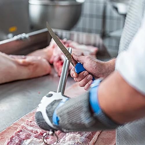 Miniatura 6 de F. DICK DICKORON Classic Sharpening Steel Oval Sapphire Corrugation - Afilador de cuchillos con 11.8" de longitud y 65 HRC - Varilla de afilar