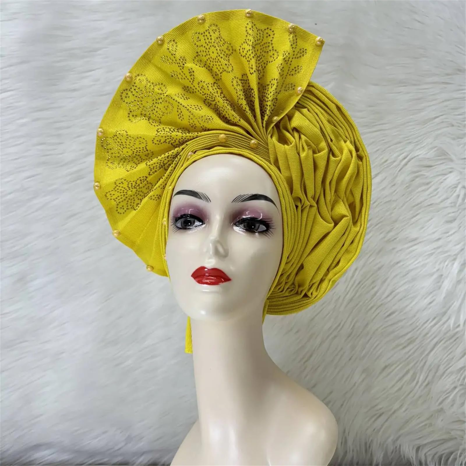 Turbante africano de moda para mujer, turbante para fiesta, turbante africano