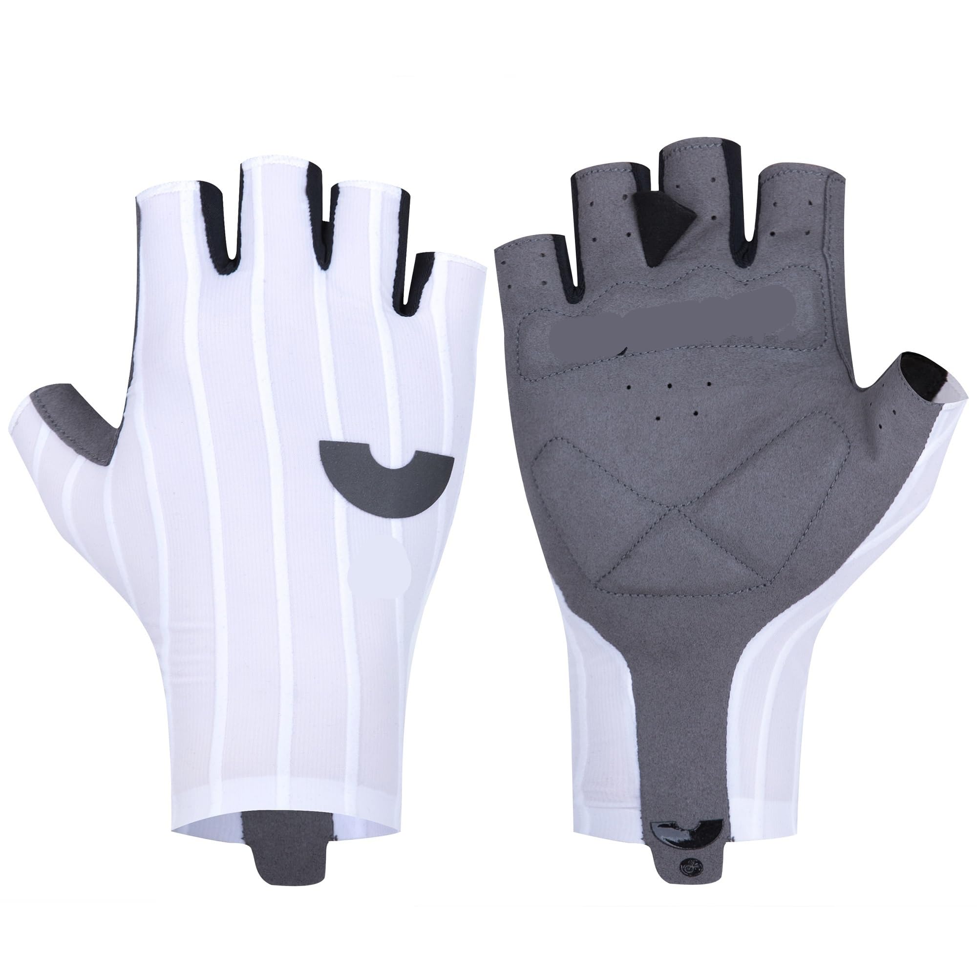 Guanti da fitness estivi guanti da ciclismo a mezze dita intrecciati aerodinamici a righe guanti sportivi da bicicletta ammortizzanti guanti da bici da strada per fitness