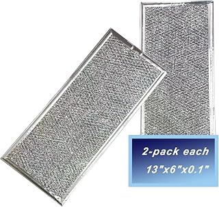 Microwave filter 13x6 replacement WB06X10596 W10208631A microwave vent filter fit for Amana KitchenAid Maytag Samsung Lg Ge Whirlpool microwave replacement parts 2Pack