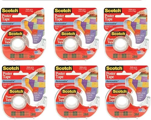 3M Cinta de montaje extraíble 109 Wallsaver, paquete de 6