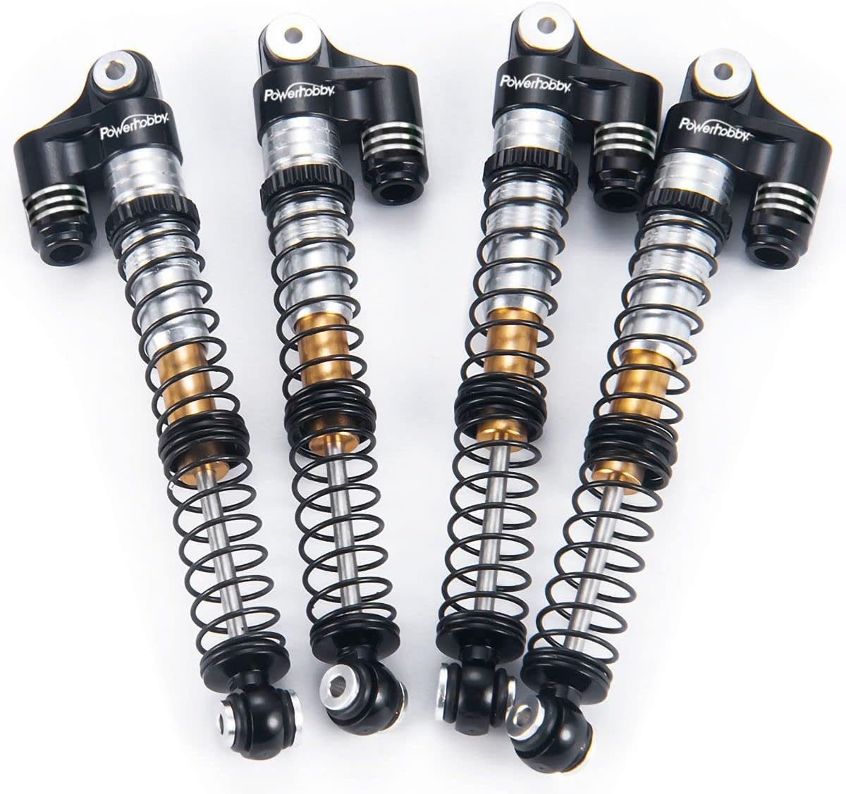 Powerhobby 1/24 Axial SCX24 Aluminum 58mm Long Travel Shocks (Black)