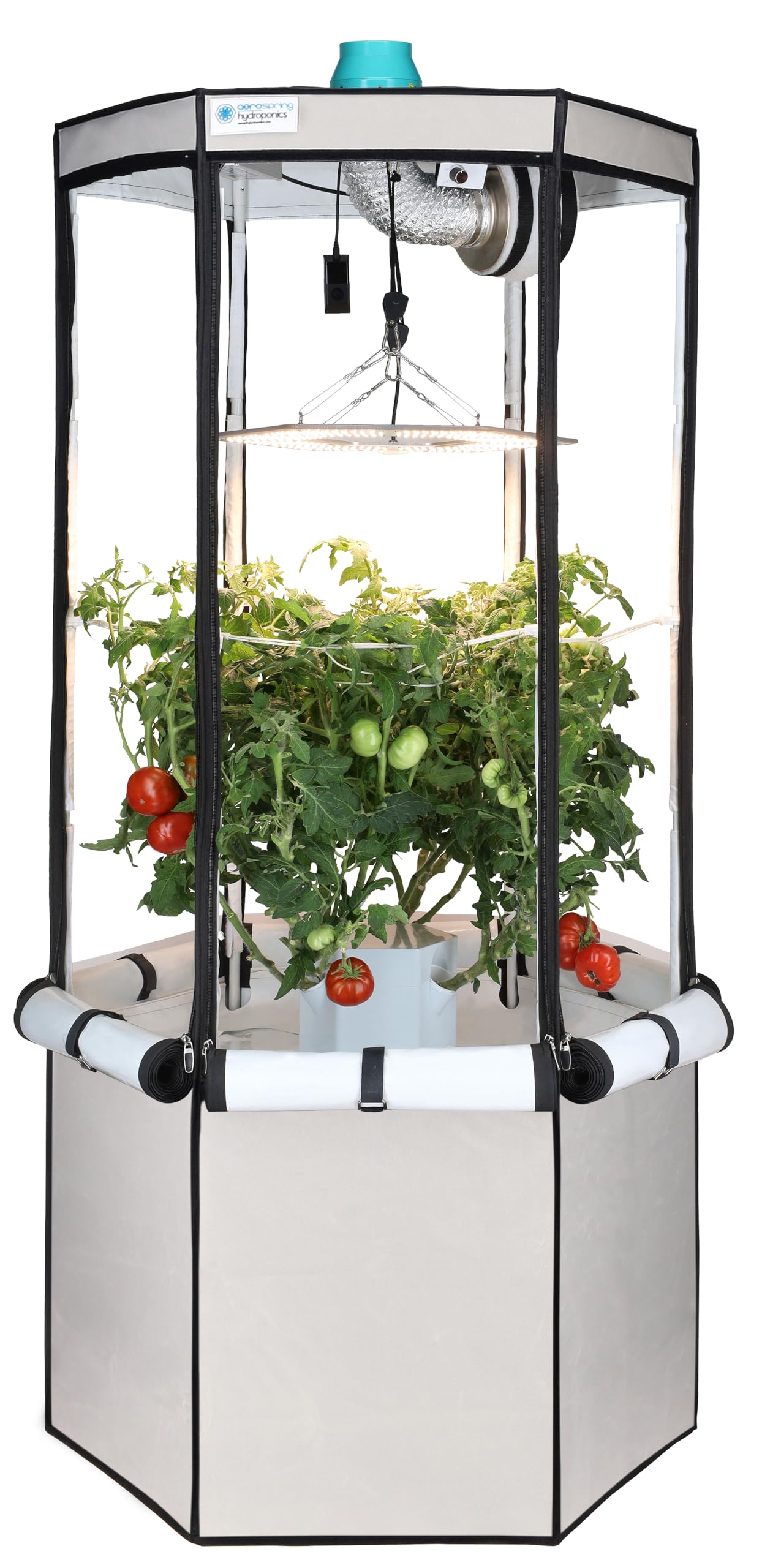 Grower’s Edition 3.0 Indoor Hydroponic Grow System - Grow 9 Flowering Plants | Includes 180W LED Grow Light, Carbon Air Filter, Quiet Inline Fan & Grow Tent for Discreet Indoor Growing