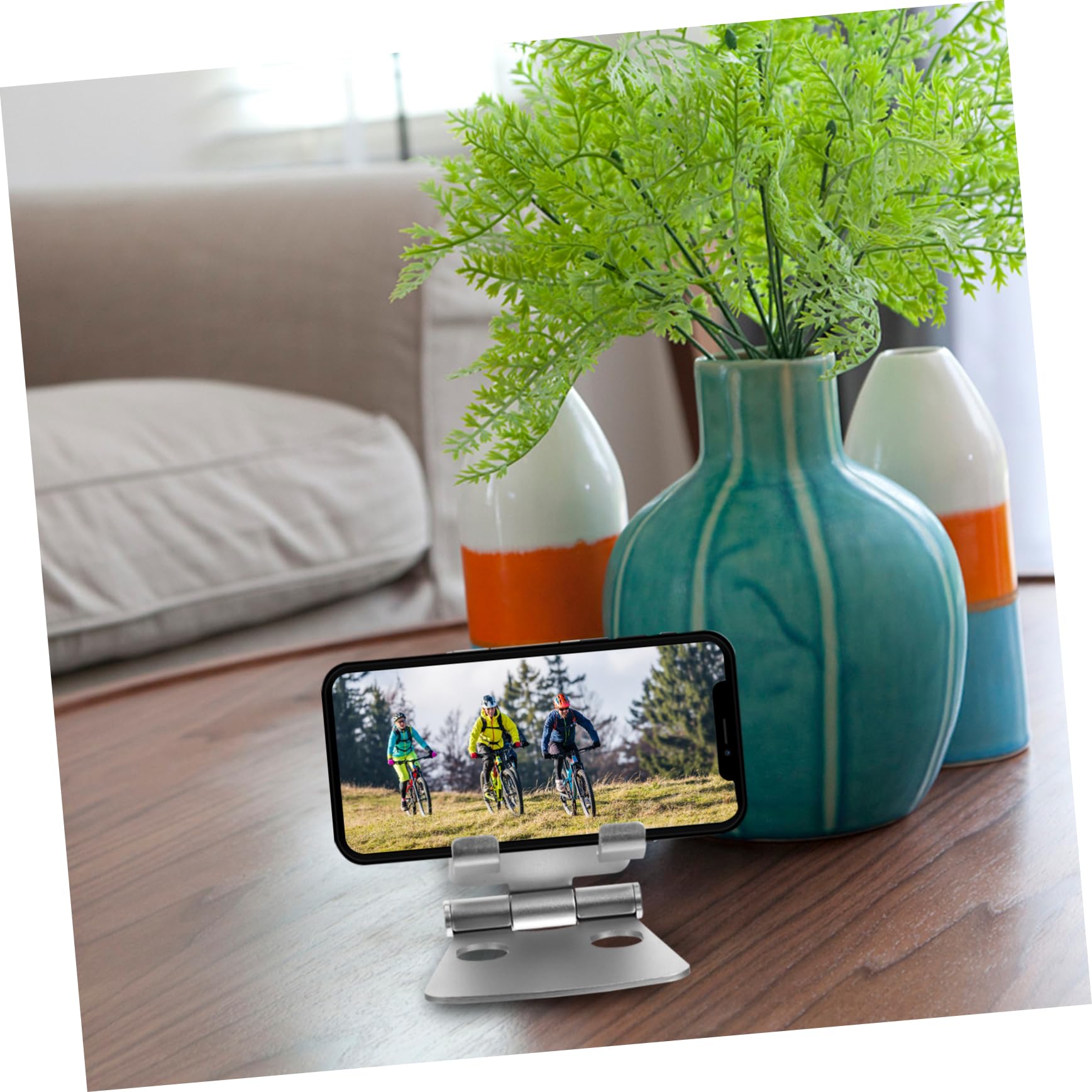 Hemobllo 3pezzi Supporto Per Smartphone Alluminio Poggia Tavolo Per Ufficio e Casa Compatibile Con Tablet e Telefoni Design Stabile e Durevole Per Live Streaming e Videochiamate