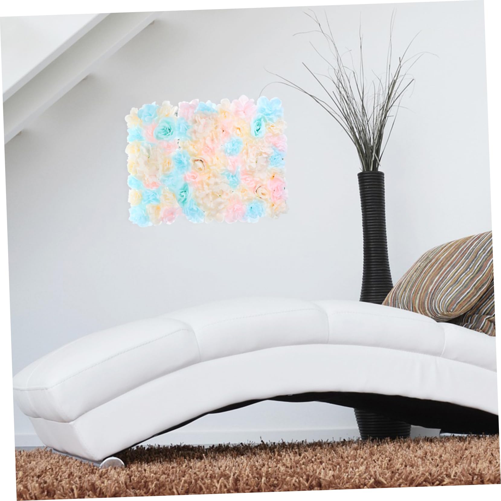 Amosfun Künstliche Rosen Blumenwand 40x60 cm aus PVC und Seidenstoff | Fotohintergrund für Hochzeit und Zuhause, Realistische Optik, Elegante Wanddekoration