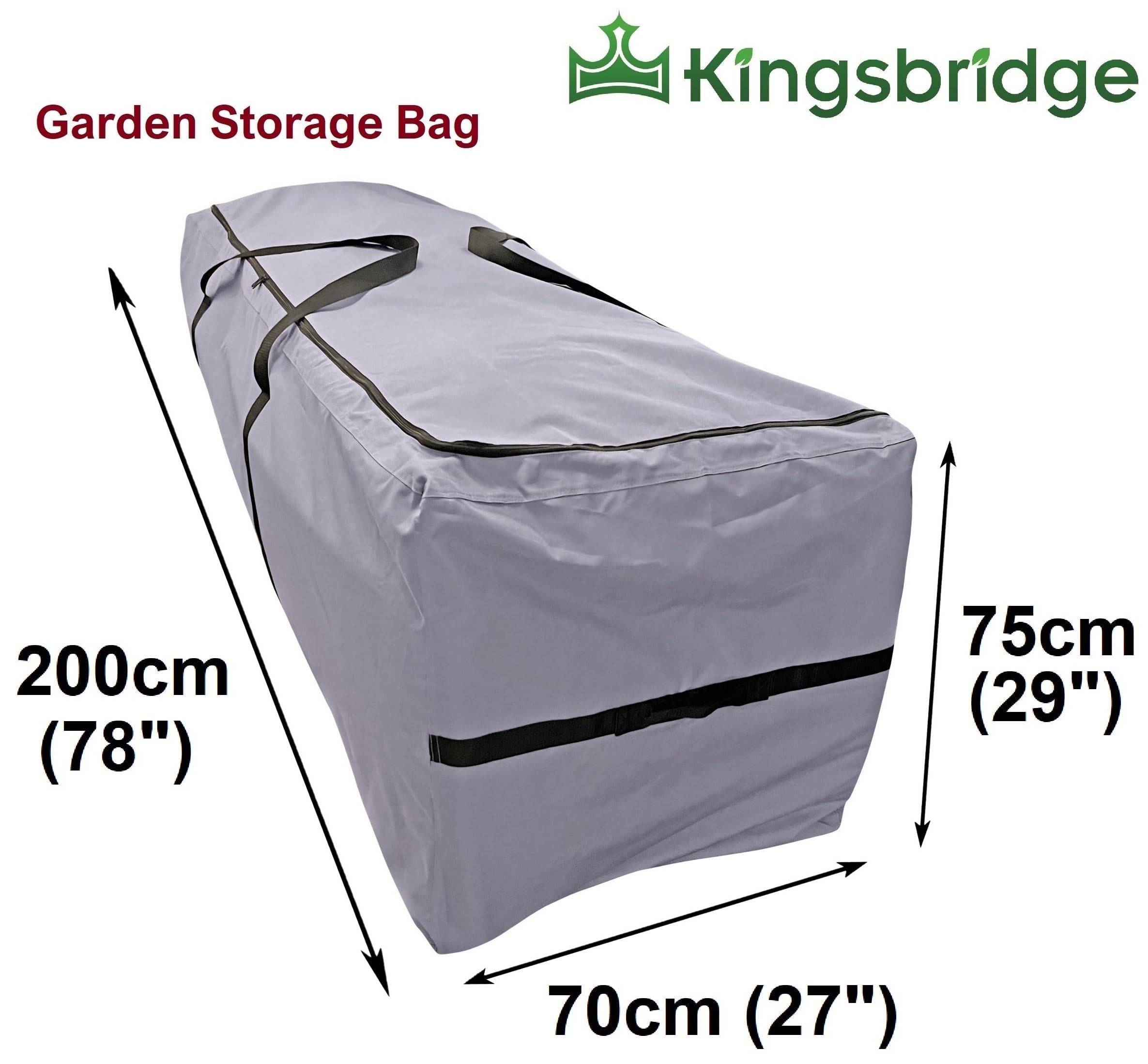 Kingsbridge Garden Furniture Cushion Storage Bag, 600D Fabric, Double Stitching, Heavy Duty - Image 2