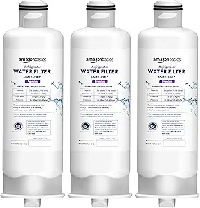 Amazon Basics Replacement Samsung DA97-17376B, HAF-QIN/EXP Refrigerator Water Filter, 3-Pack, Premium Filtration