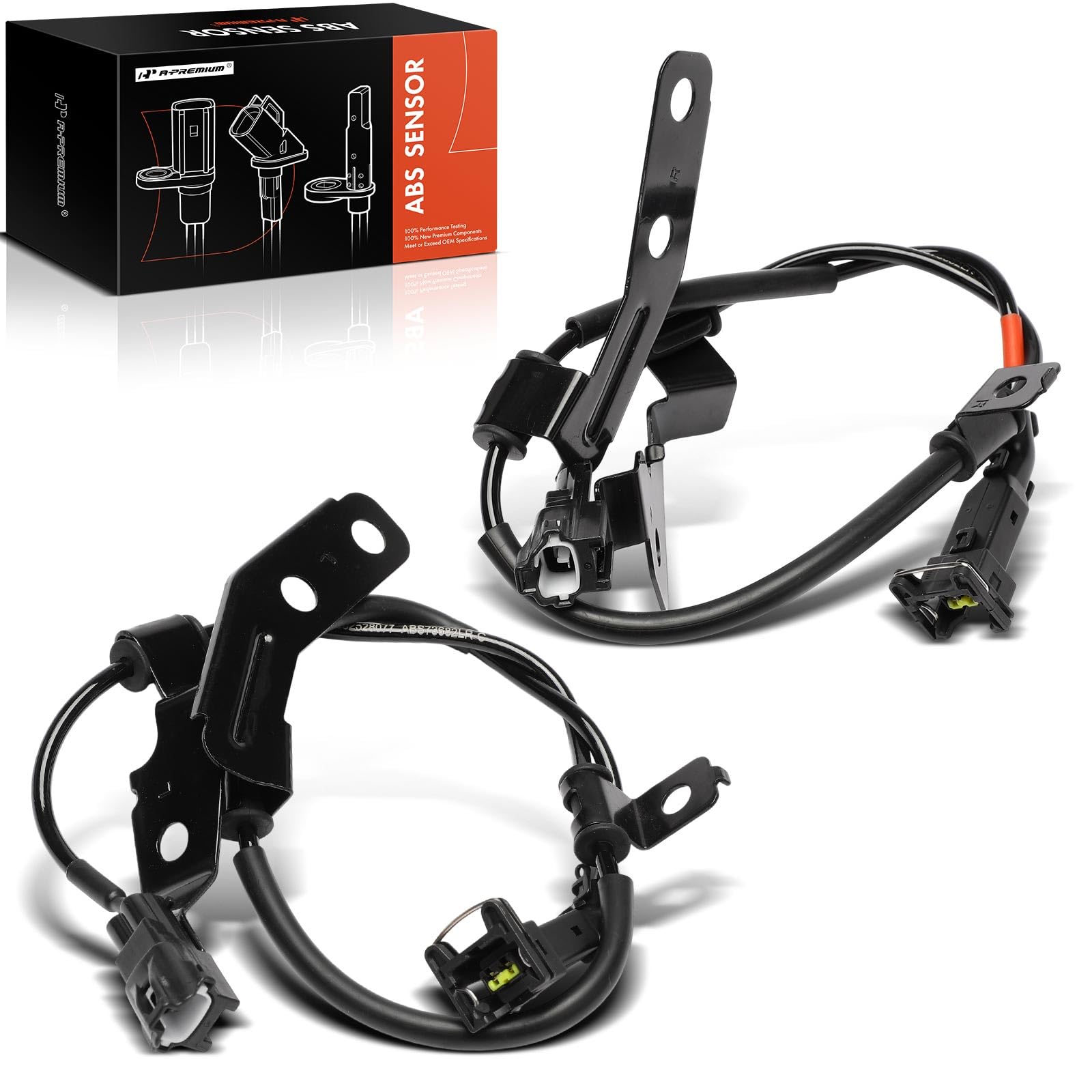 A-Premium 2PCS Wiring Harness for Rear ABS Wheel Speed Sensor Compatible with [FWD] Hyundai Santa Fe Sport 2013-2016 & Kia Sorento 2014-2015 - Without Sensor