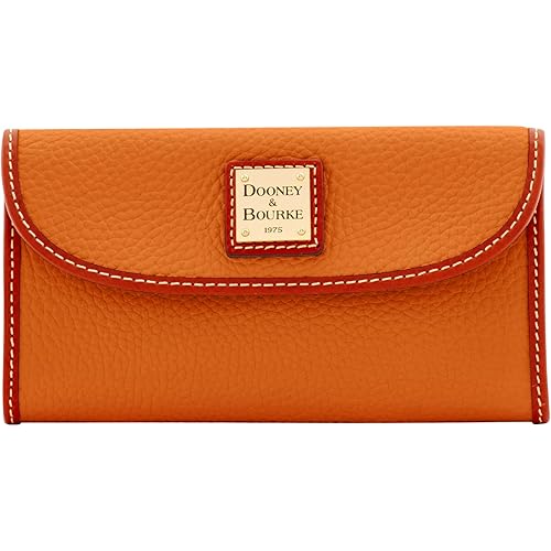 Dooney & Bourke Women's Continental Clutch in Pebble Grain Leather, Trifold Wallet with Multiple Card Holder