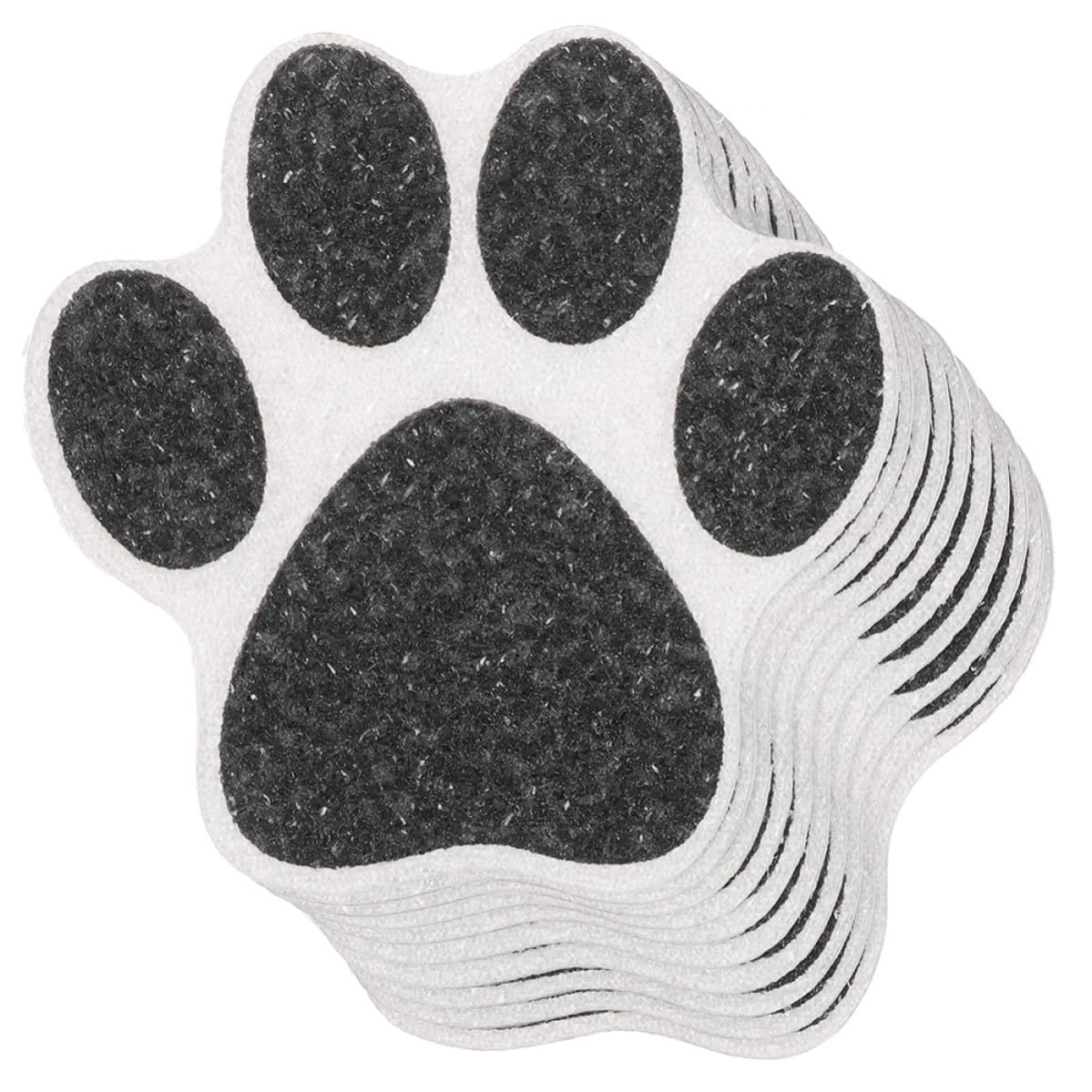 Huellas de patas negras hechas de PEVA impermeable con textura rugosa antideslizante para interiores