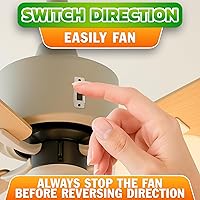 Vista 7 de Interruptor de marcha atrás para ventilador de techo, palanca de 6 pines, interruptor de dirección del ventilador de techo, cables precableados de 6
