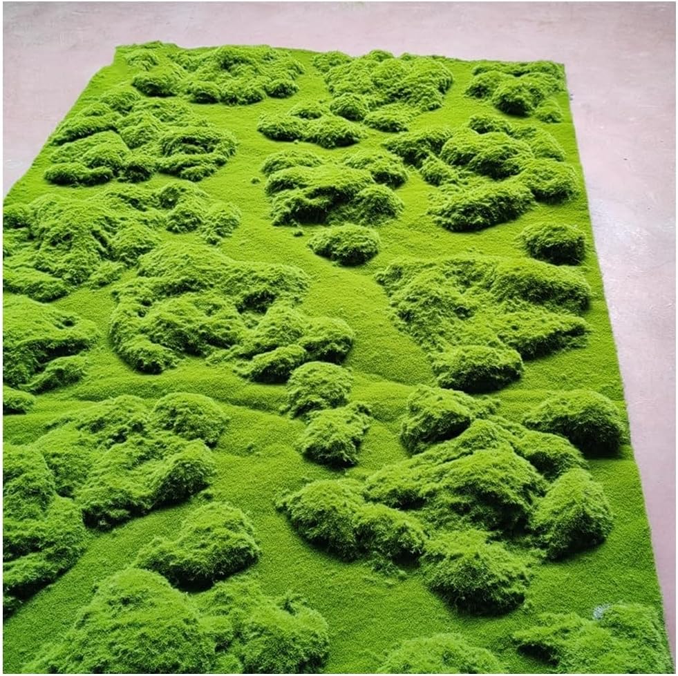 Fake Moss Roll Decorative Synthetic Moss for Indoor Outdoor Use, Perfect for Moss Wall Decor(4 Size)