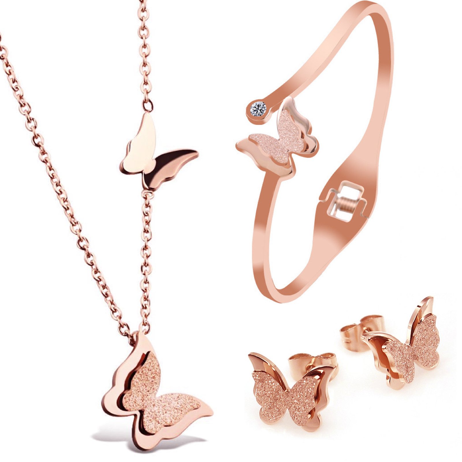 Kim Johanson Collana da donna in acciaio inox *Coin* in oro rosa con 5