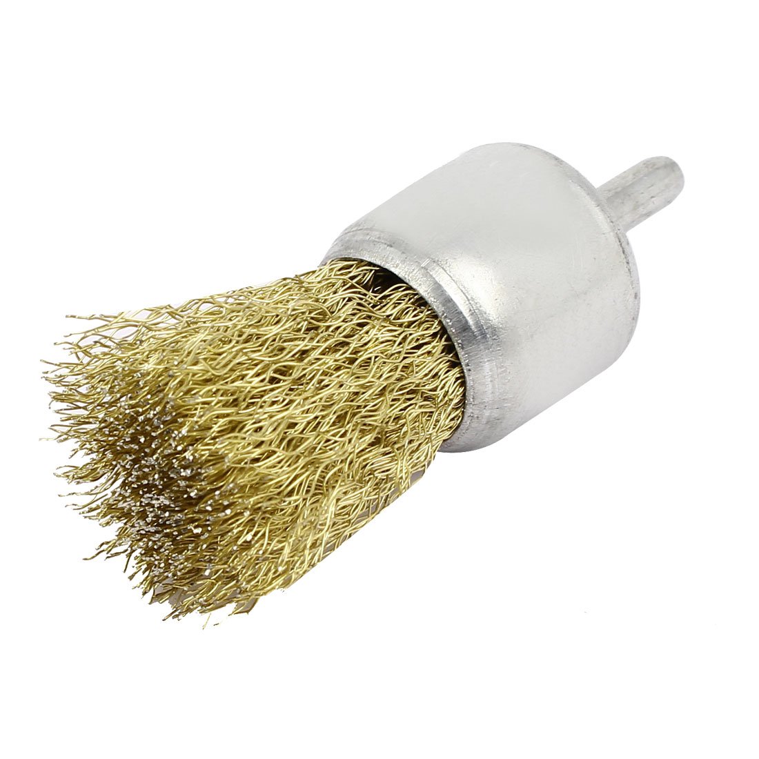 Aexit 6mmx30mm Stainless Steel Brass Plated Pen Design Crimped Wire End Brush (0282e9a5b8827963c9e18135573bcc47)