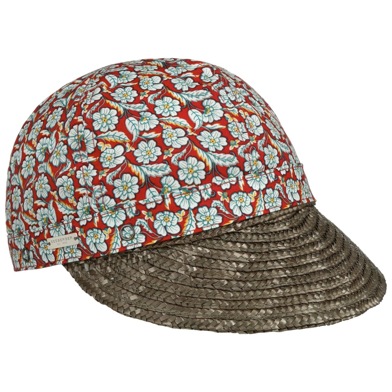 Seeberger Mariva Flower Cap Visor Sonnenvisor Damencap Sonnencap Sommercap Damen - mit Schirm Sommer Frühling-Sommer