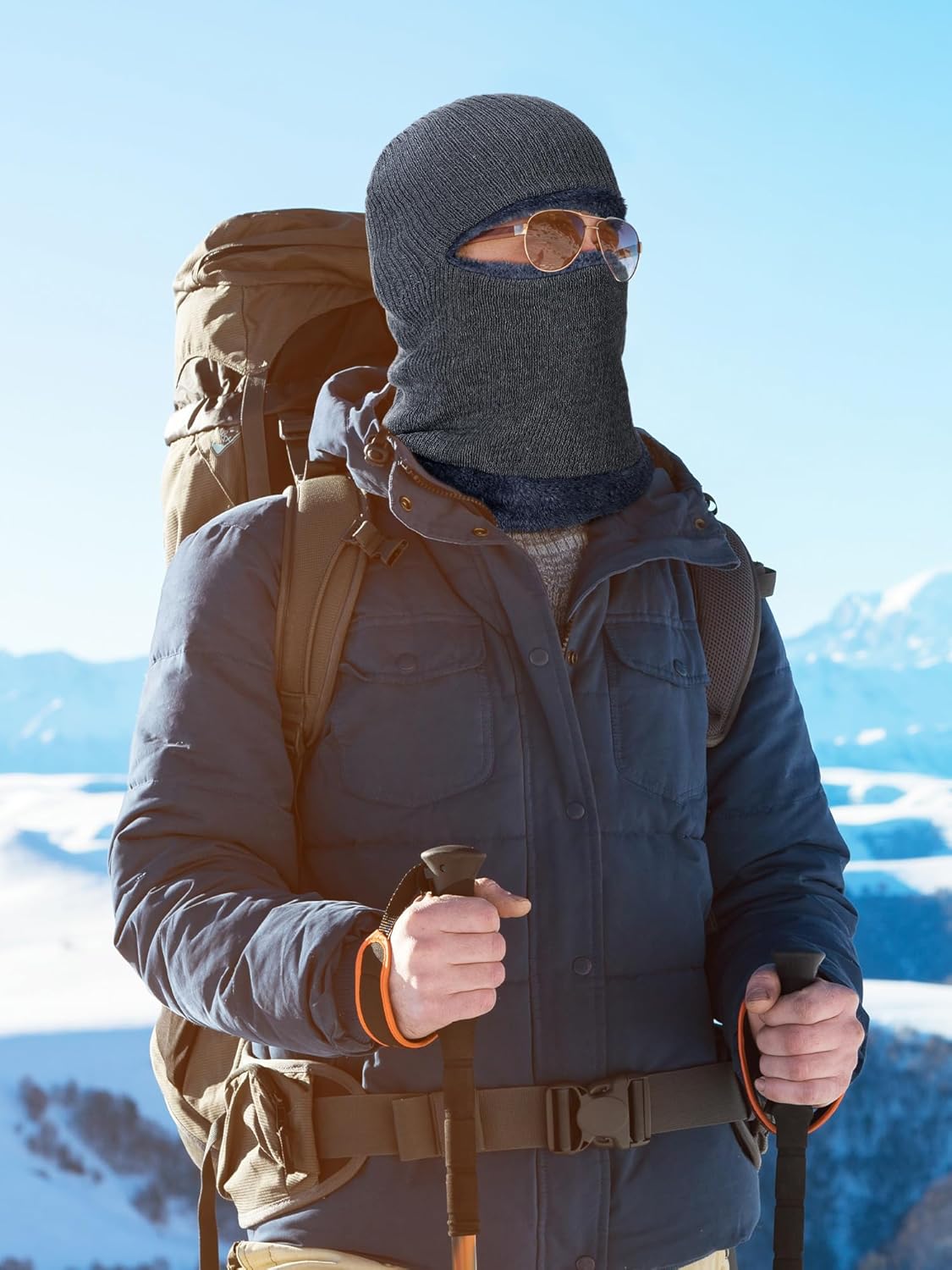 Bencailor 4 Pcs Winter Face Mask for Men Balaclava Ski Mask Winter Knitted Fleece Thermal Face Mask for Women Cold Weather - Image 6