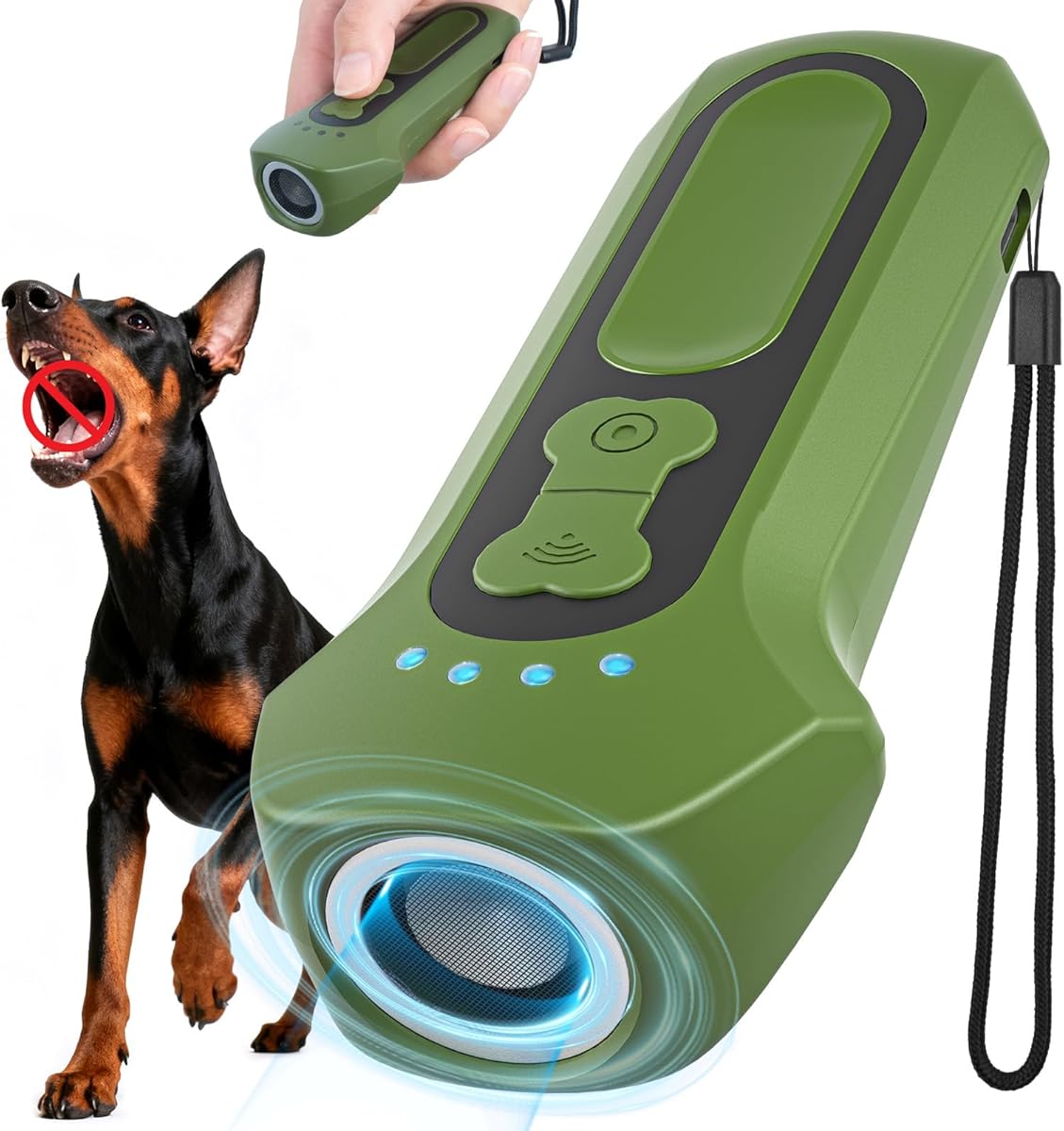 Dog Bark Deterrent Devices, Ultrasonic Anti Barking Device for Dogs, Portable Dog Training Device Safe for Dogs & Human Bark Control Barks No More Indoor Outdoors Behavior Correct
