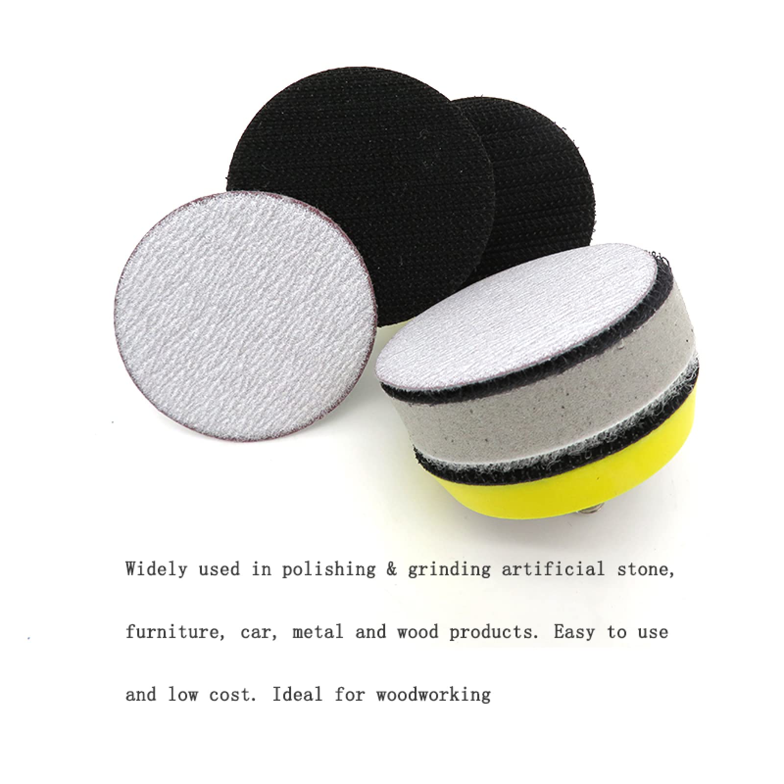 500 Pièces 2 Pouces 50mm Blanc Sec Papier Abrasif Disques Abrasifs Crochet Et Boucle 60-1200 Grain Polissage Meulage Outils Électriques Accessoires,100