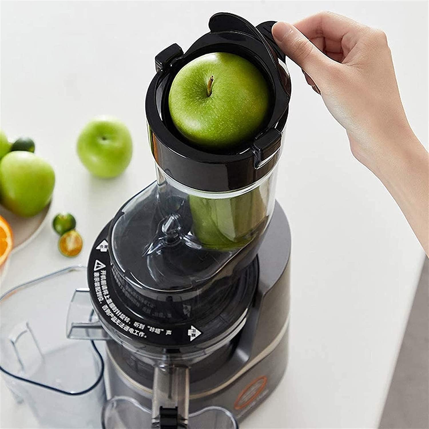 Extracteur de jus Multifonction en Acier Inoxydable brossé pour légumes et Fruits, Carottes, Oranges et céleri, etc.