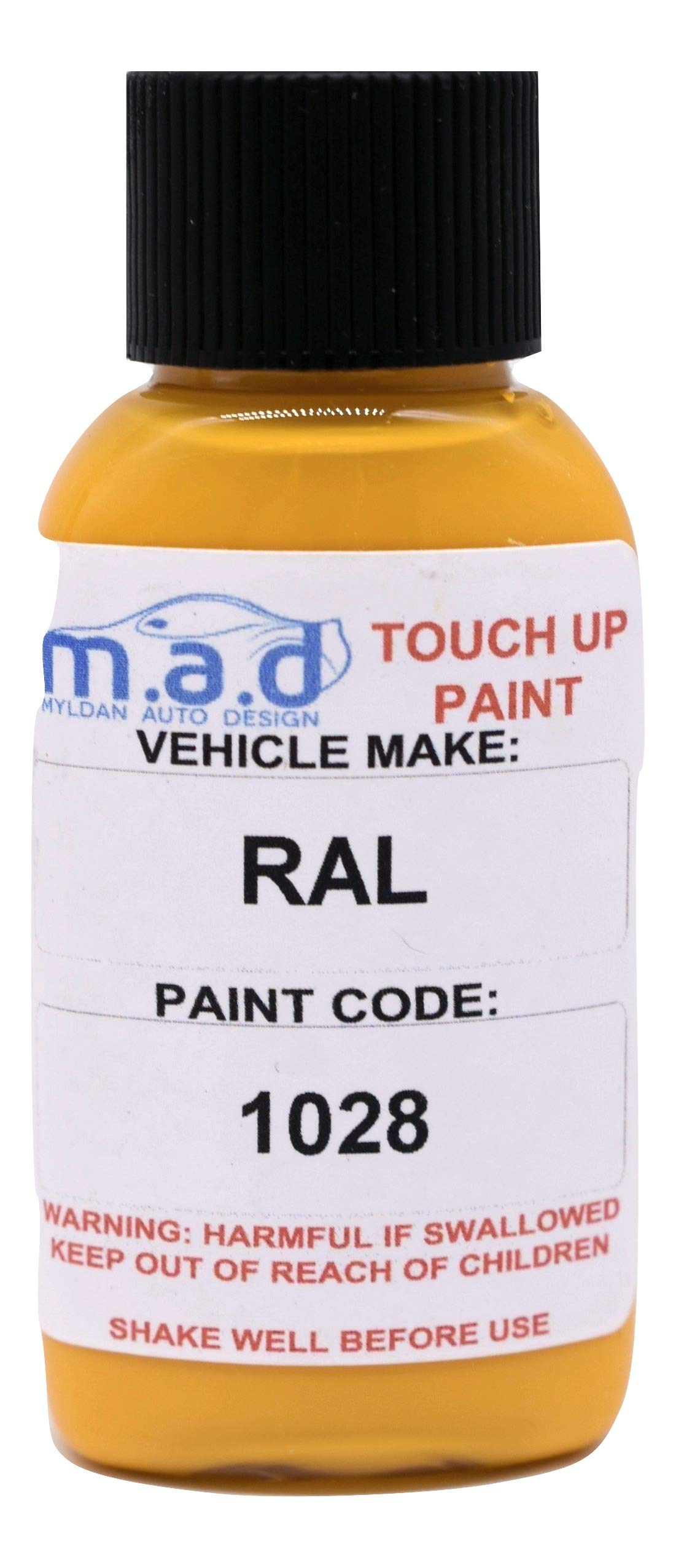 M.a.d Myldan Auto Design Ral 1028 Melon Yellow Touch Up Kit Repair Kit Paint With Brush Scratch Paint
