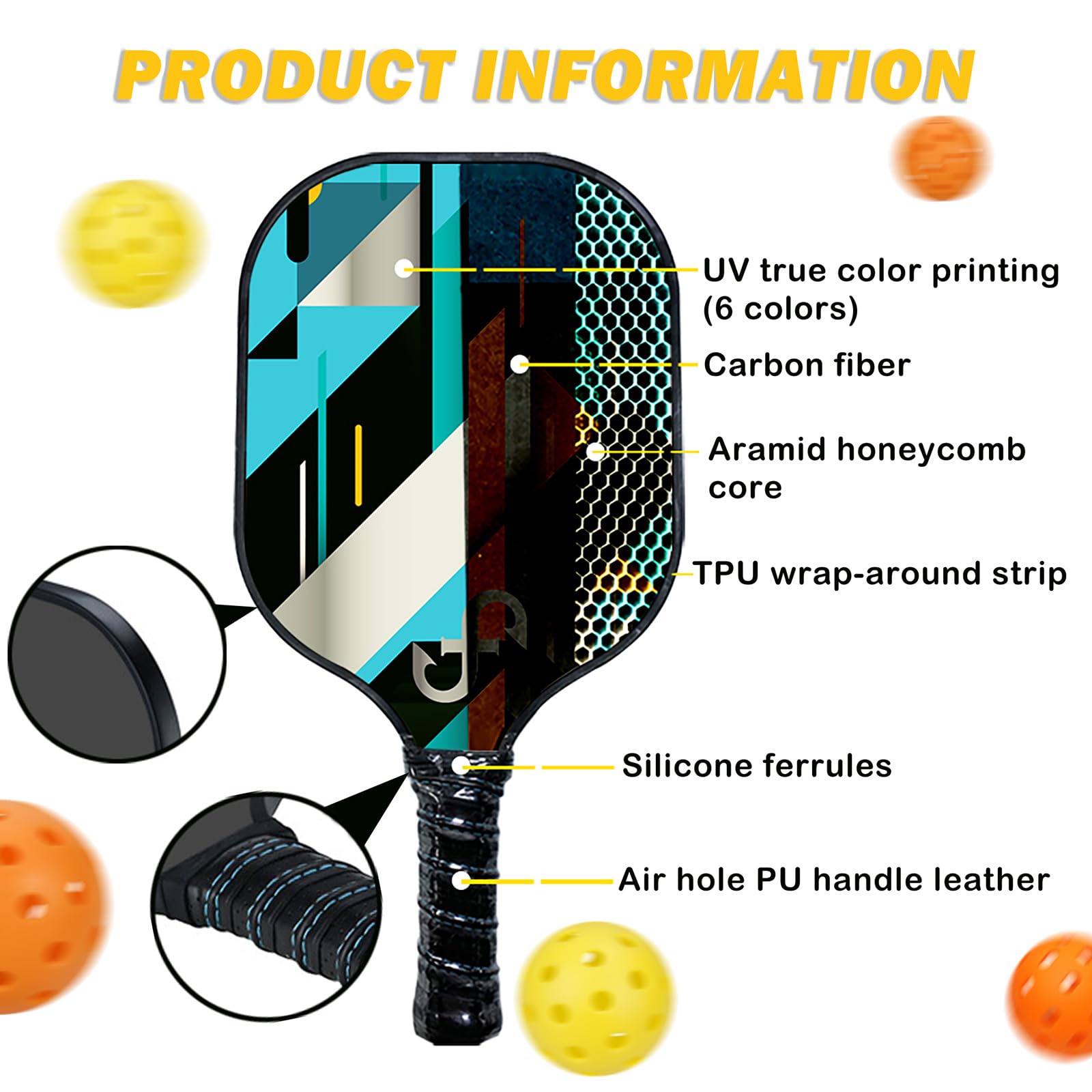 Amazon | JoyFishing ピックルボールパドル USAPA承認 プロピックル