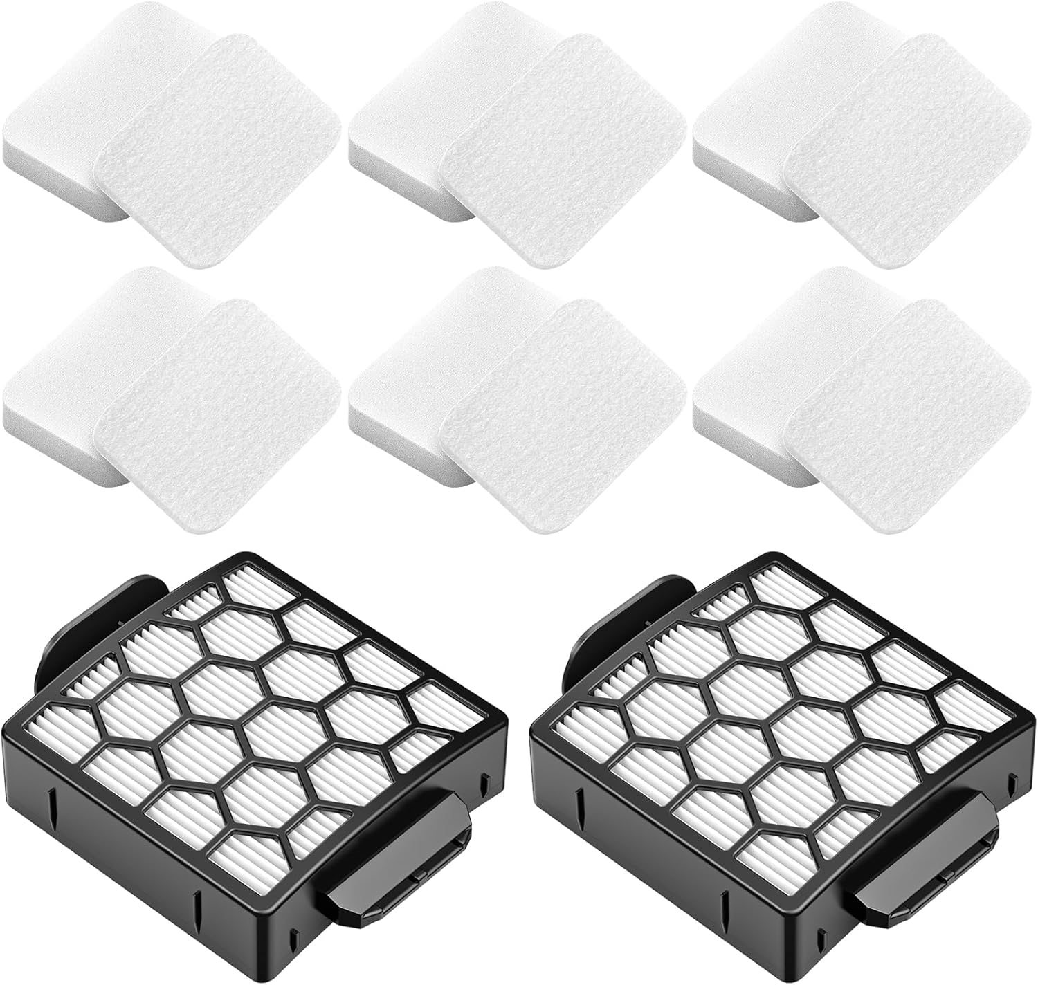 Colorfullife Filters for Shark Navigator Zero-M Self-Cleaning Brushroll Pet Pro Upright Vacuum ZU60 ZU62 ZU62C NV251,NV255, Replacement Parts Parts #1238FT60&1239FT60