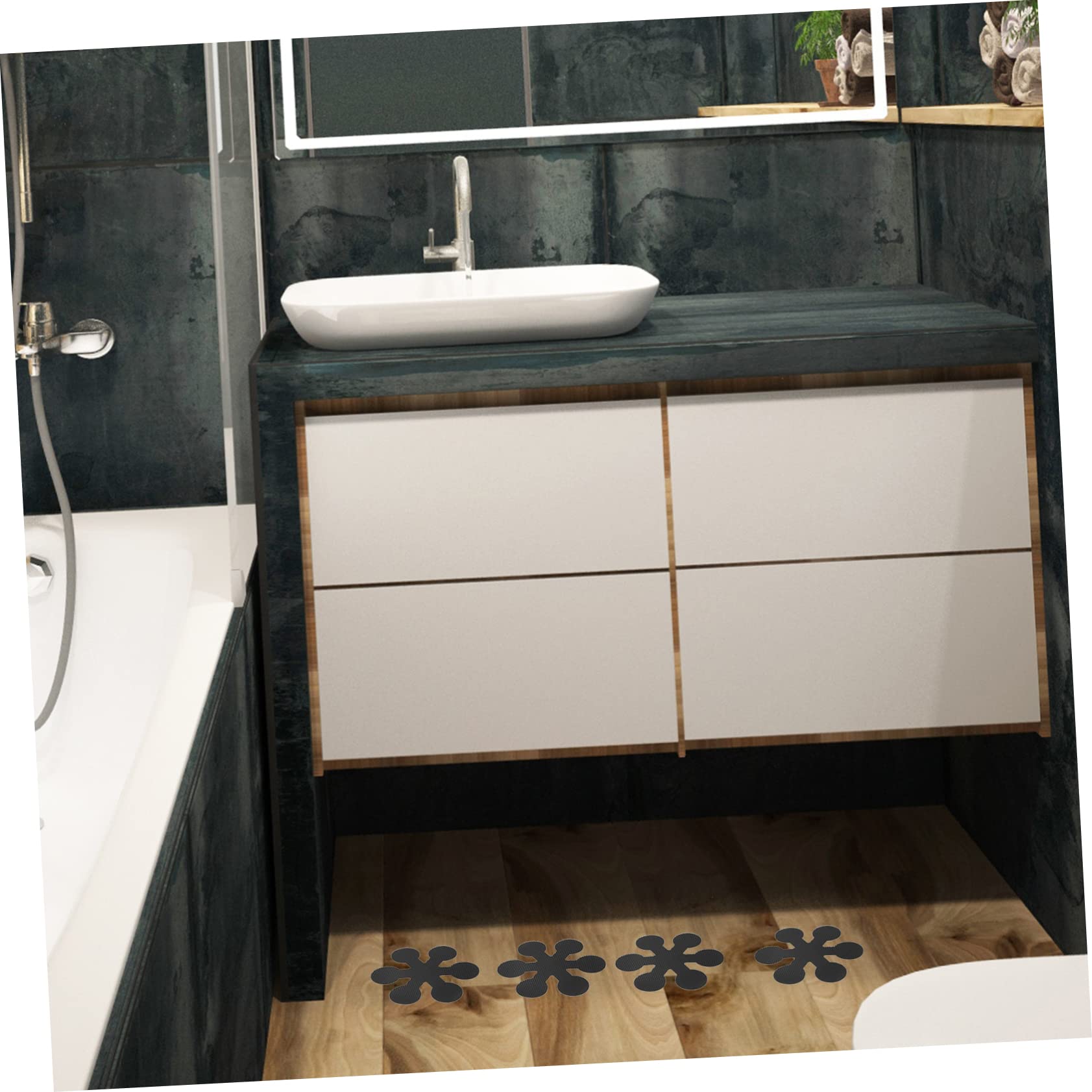 IMIKEYA 100piezas Adhesive Non- Shower Stickers para Baño Diseño De De Seguridad Bañeras y Duchas Antideslizantes y Duraderos